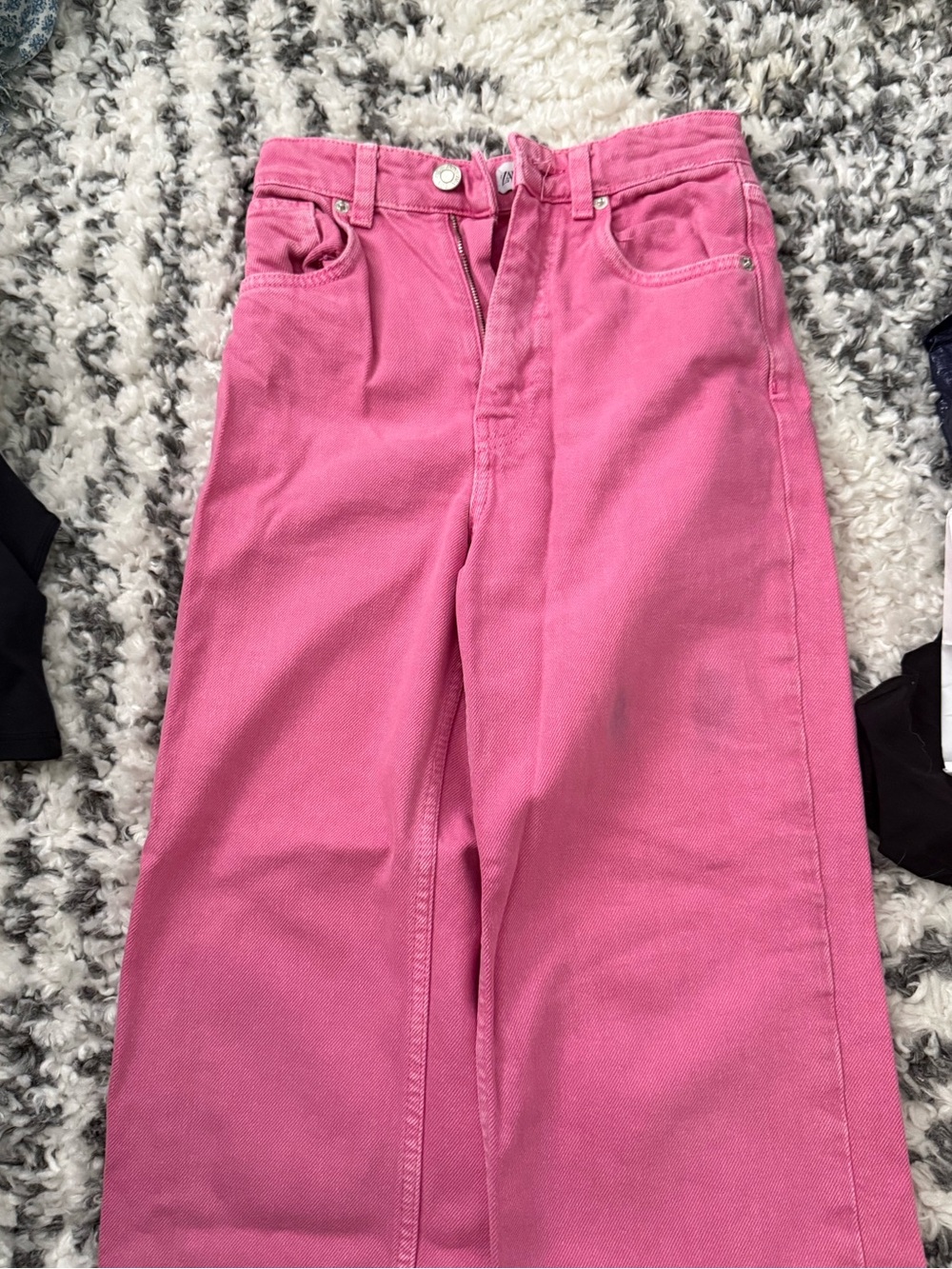 Pink Zara Wide Leg Jeans size 00